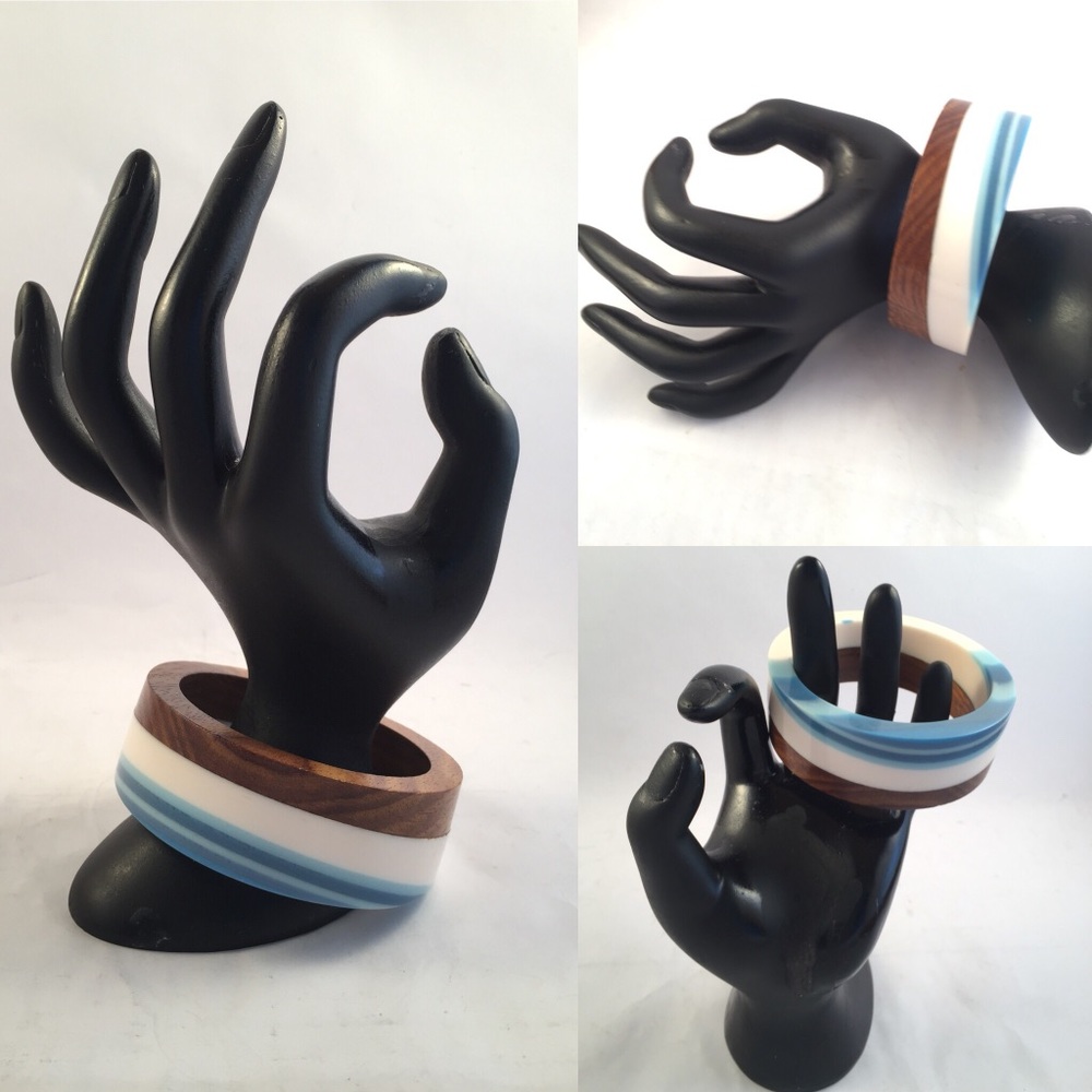 Noonday Wood & resin bangle bracelet